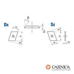 Herramientas Garniga - DIENTE DE CUCHILLA INCLINADO