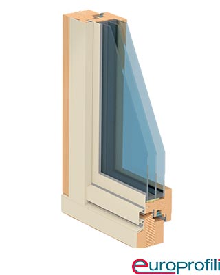 SISTEMA VENTANA MADERA ALUMINIO ALUFLEX EUROPROFILI