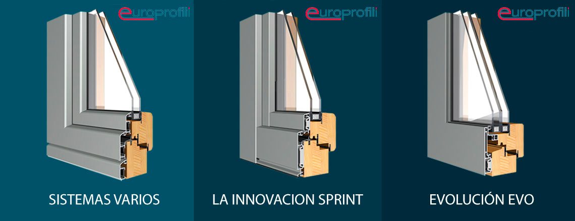 SISTEMA DE VENTANA MADERA ALUMINIO EUROPROFILI